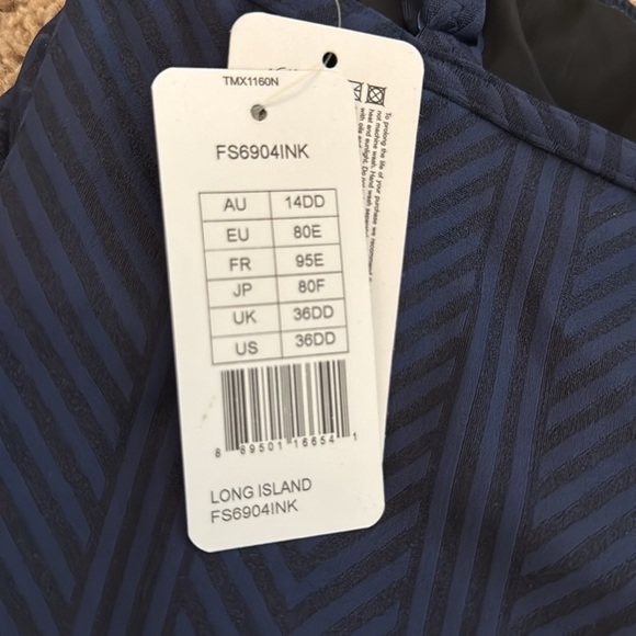 Fantasie NWT Long Island Navy Tankini Top size 36DD - Picture 10 of 13
